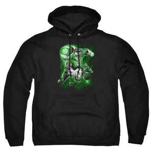 AN OFFCIALLY LICENSED GREEN LANTERN LANTERN PLANET ADULT UNISEX PULLOVER HOODIE BLACK