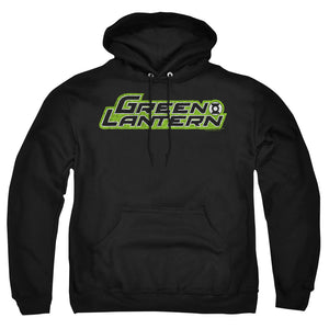 AN OFFCIALLY LICENSED GREEN LANTERN SCRIBBLE TITLE ADULT UNISEX PULLOVER HOODIE BLACK