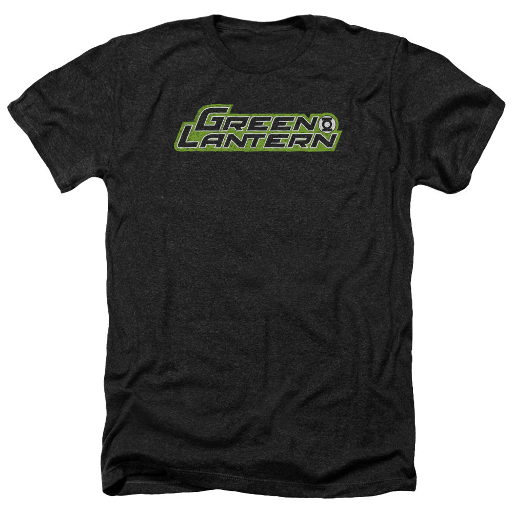 AN OFFCIALLY LICENSED GREEN LANTERN SCRIBBLE TITLE MEN'S HEATHER T-SHIRT CHARCOAL