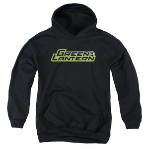 AN OFFCIALLY LICENSED GREEN LANTERN SCRIBBLE TITLE YOUTH HOODIE BLACK