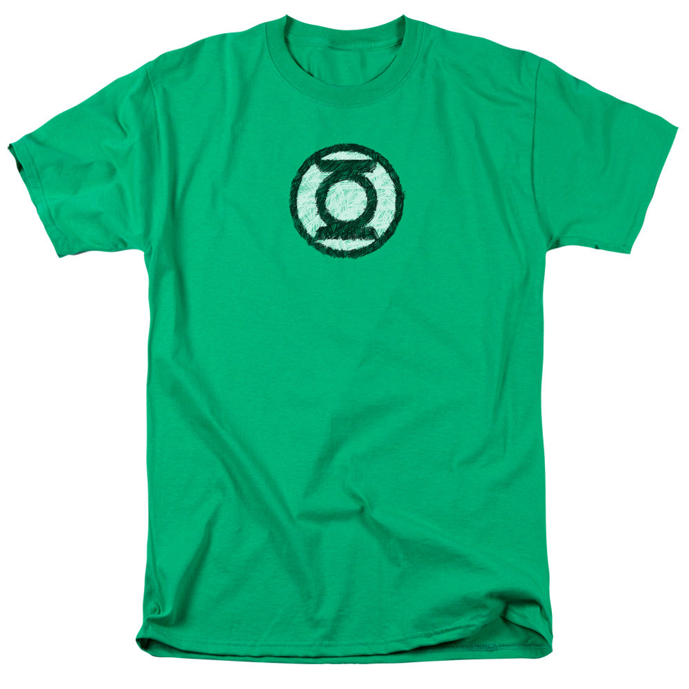 Green Lantern Scribble Lantern Logo Licensed Adult Unisex T-Shirt SM-3X