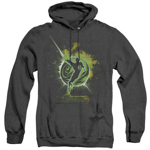 AN OFFCIALLY LICENSED GREEN LANTERN SHADOW LANTERN ADULT UNISEX HEATHER PULLOVER HOODIE BLACK
