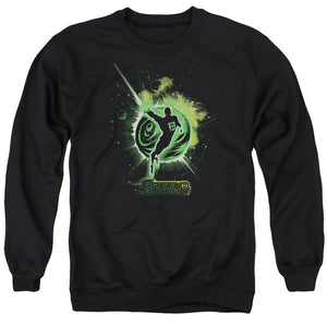 AN OFFCIALLY LICENSED GREEN LANTERN SHADOW LANTERN ADULT UNISEX CREWNECK SWEATSHIRT BLACK