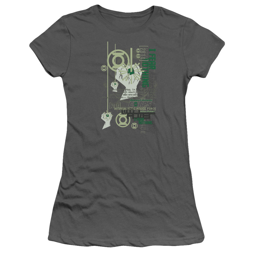 Green Lantern Core Strength Licensed Women's T-Shirt Juniors SM