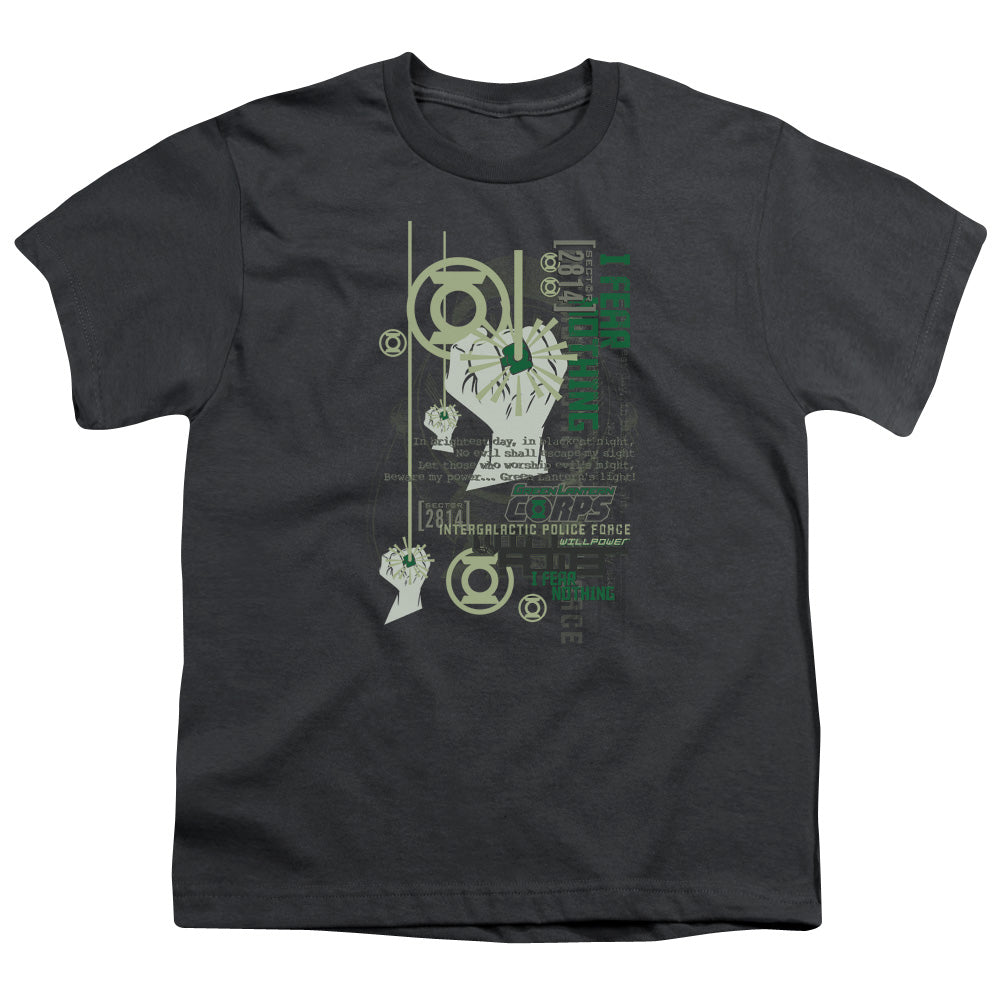 Green Lantern Core Strength Licensed Kid's T-Shirt (Ages 4-7) SM-LG