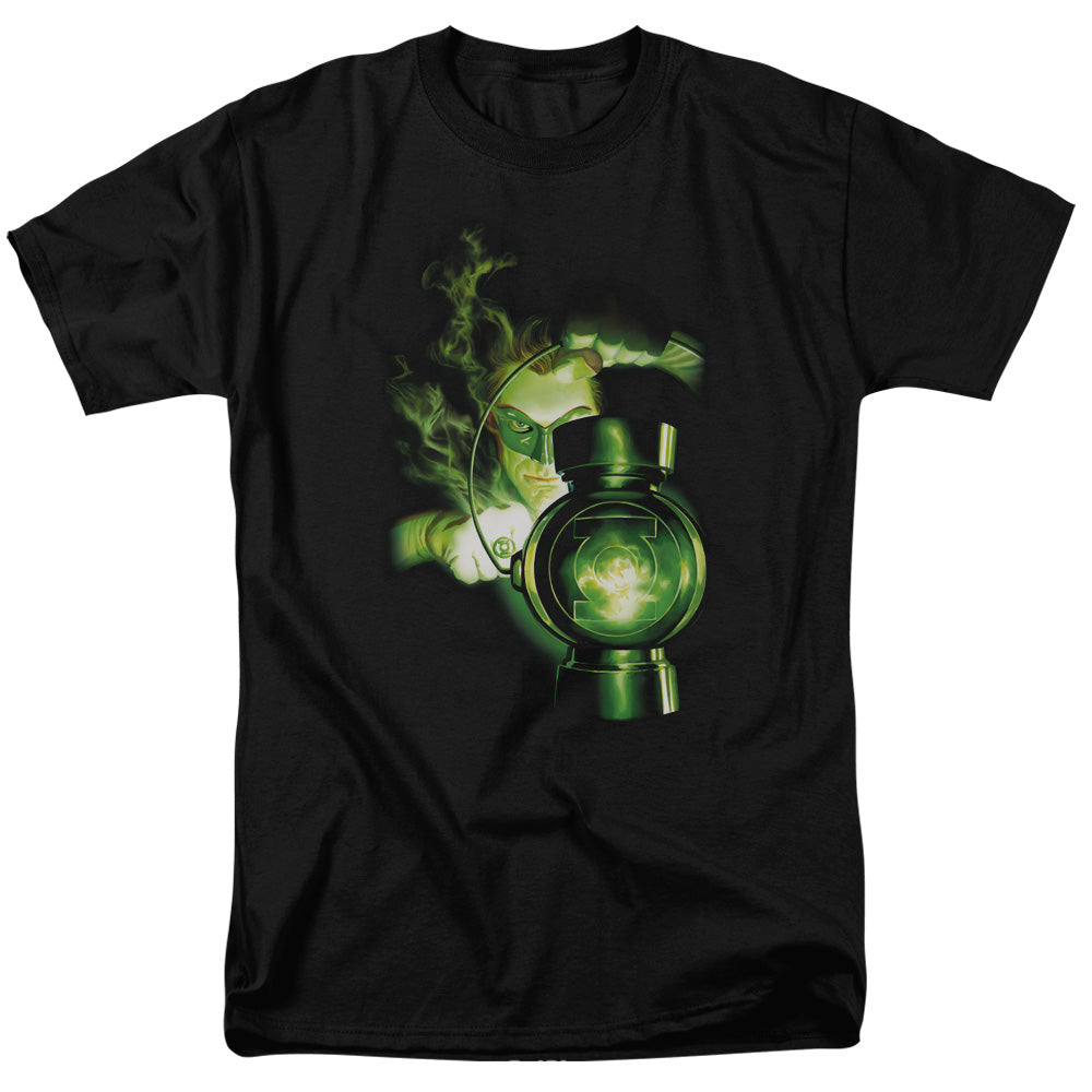 AN OFFCIALLY LICENSED GREEN LANTERN LANTERN LIGHT MEN'S REGULAR FIT T-SHIRT BLACK
