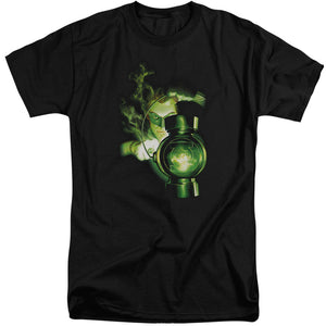 AN OFFCIALLY LICENSED GREEN LANTERN LANTERN LIGHT MEN'S TALL FIT T-SHIRT BLACK