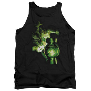 AN OFFCIALLY LICENSED GREEN LANTERN LANTERN LIGHT ADULT UNISEX TANK TOP BLACK
