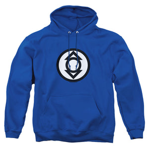 AN OFFCIALLY LICENSED GREEN LANTERN INDIGO TRIBE ADULT UNISEX PULLOVER HOODIE ROYAL