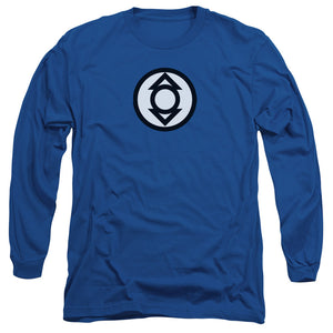 AN OFFCIALLY LICENSED GREEN LANTERN INDIGO TRIBE MEN'S LONG SLEEVE T-SHIRT ROYAL