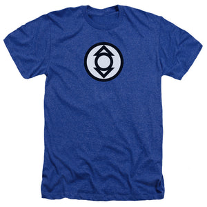 AN OFFCIALLY LICENSED GREEN LANTERN INDIGO TRIBE MEN'S HEATHER T-SHIRT ROYAL