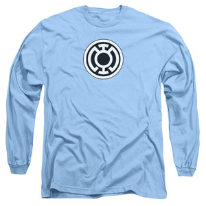 AN OFFCIALLY LICENSED GREEN LANTERN BLUE LANTERN LOGO MEN'S LONG SLEEVE T-SHIRT CAROLINA BLUE