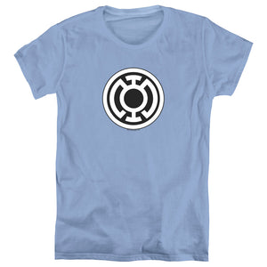 AN OFFCIALLY LICENSED GREEN LANTERN BLUE LANTERN LOGO WOMEN'S REGULAR FIT T-SHIRT CAROLINA BLUE