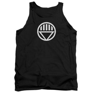 AN OFFCIALLY LICENSED GREEN LANTERN BLACK LANTERN LOGO ADULT UNISEX TANK TOP BLACK