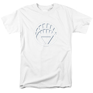 AN OFFCIALLY LICENSED GREEN LANTERN WHITE LANTERN LOGO MEN'S REGULAR FIT T-SHIRT WHITE