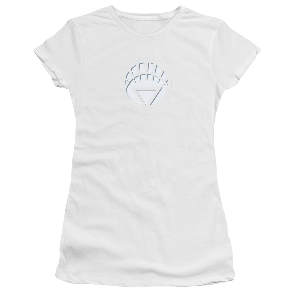 Green Lantern White Lantern Logo Licensed Women's T-Shirt Juniors LG