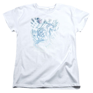 AN OFFCIALLY LICENSED GREEN LANTERN WHITE LANTERN SINESTRO WOMEN'S REGULAR FIT T-SHIRT WHITE
