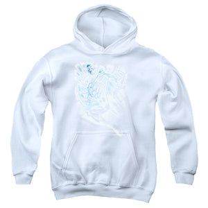 AN OFFCIALLY LICENSED GREEN LANTERN WHITE LANTERN SINESTRO YOUTH HOODIE WHITE