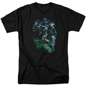 AN OFFCIALLY LICENSED GREEN LANTERN BLACK LANTERN BATMAN MEN'S REGULAR FIT T-SHIRT BLACK