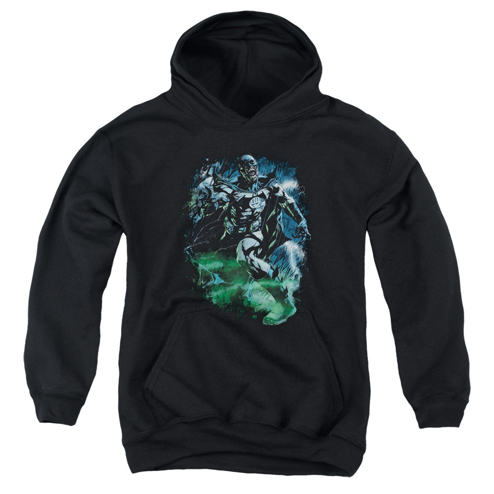 AN OFFCIALLY LICENSED GREEN LANTERN BLACK LANTERN BATMAN YOUTH HOODIE BLACK