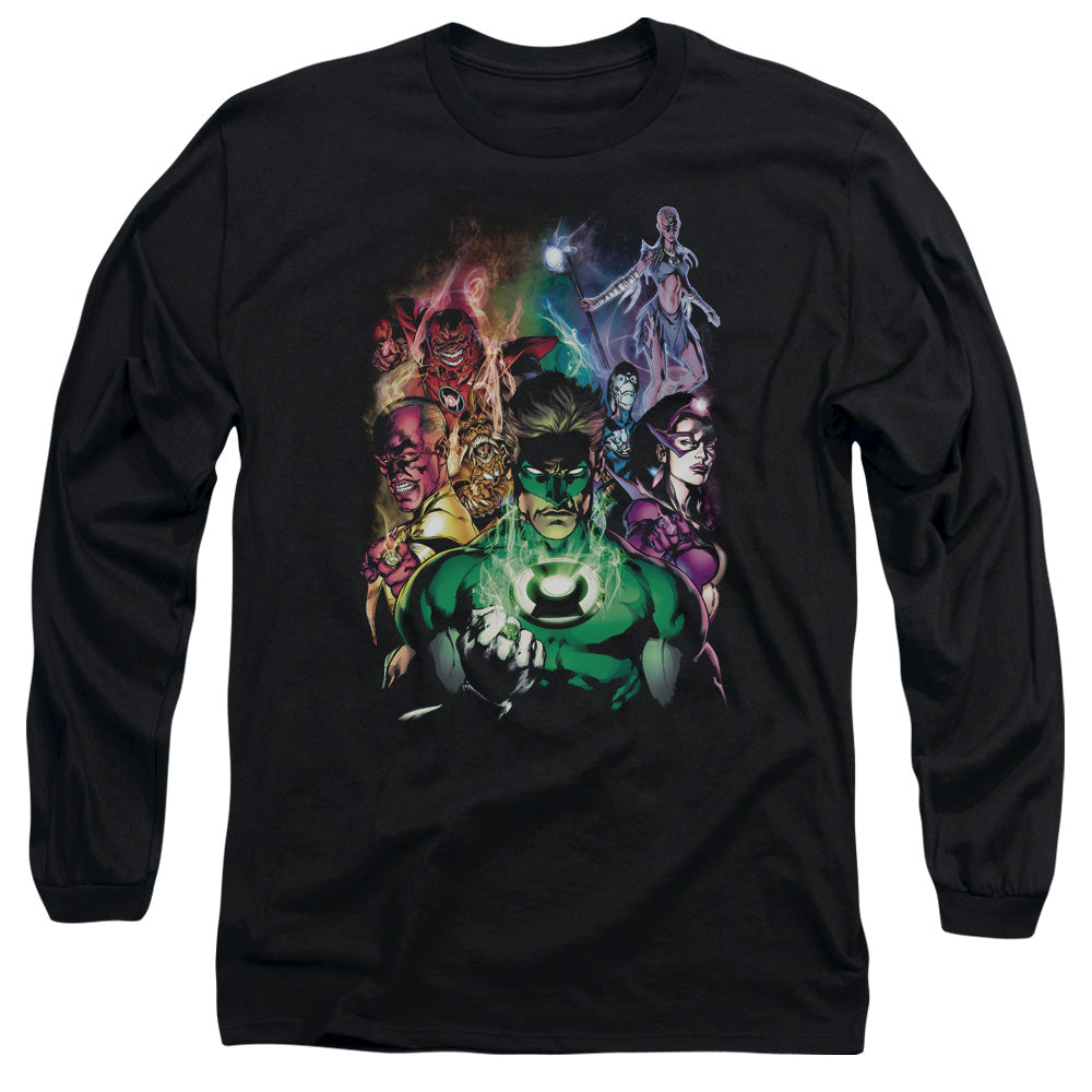 AN OFFCIALLY LICENSED GREEN LANTERN THE NEW GUARDIANS MEN'S LONG SLEEVE T-SHIRT BLACK