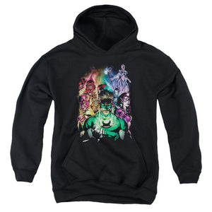 AN OFFCIALLY LICENSED GREEN LANTERN THE NEW GUARDIANS YOUTH HOODIE BLACK