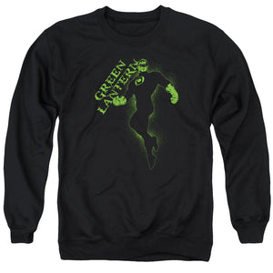 AN OFFCIALLY LICENSED GL LANTERN DARKNESS ADULT UNISEX CREWNECK SWEATSHIRT BLACK