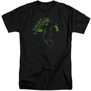 AN OFFCIALLY LICENSED GL LANTERN DARKNESS MEN'S TALL FIT T-SHIRT BLACK