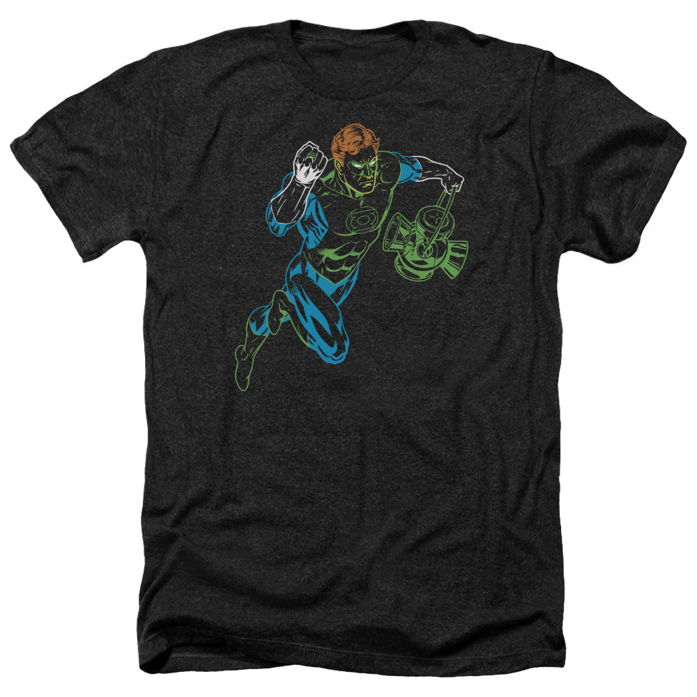 Gl Neon Lantern Licensed Adult Unisex T-Shirt Heather Tee LG