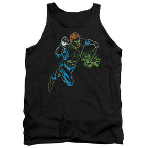 AN OFFCIALLY LICENSED GL NEON LANTERN ADULT UNISEX TANK TOP BLACK
