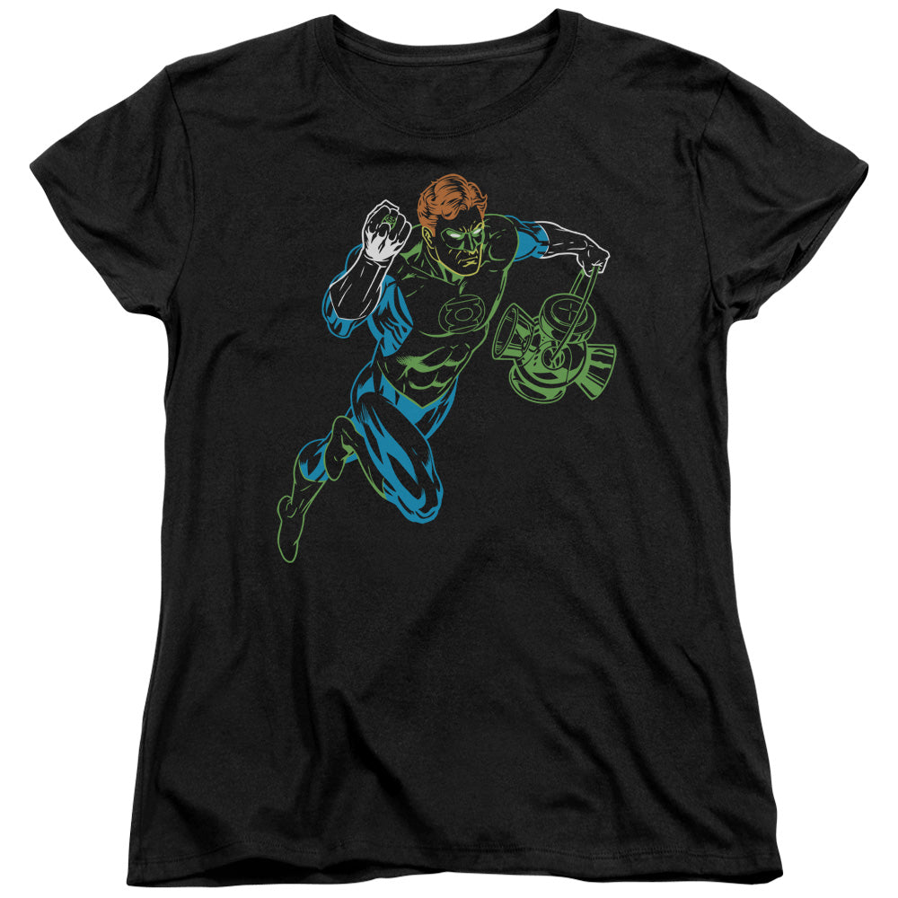 Gl Neon Lantern Licensed Women's T-Shirt Regular Fit LG