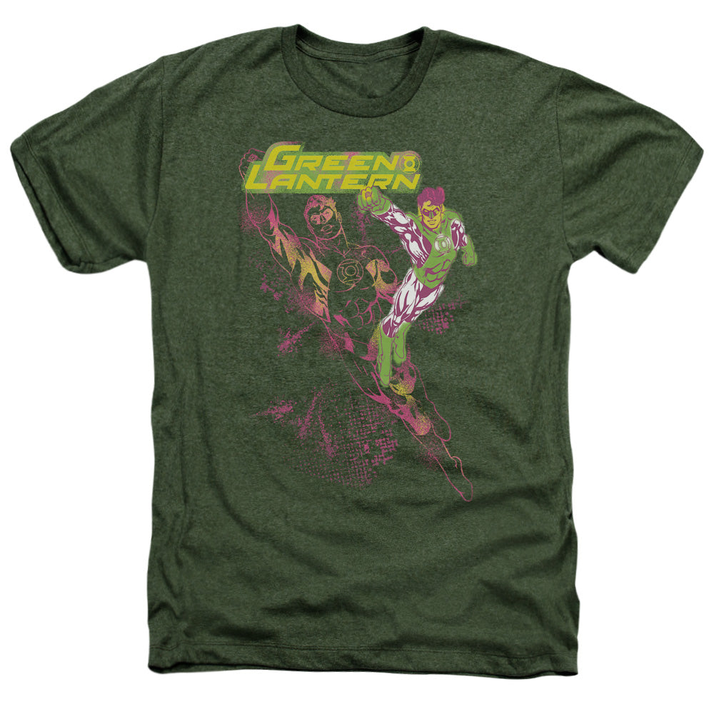 Gl Lantern Spray Licensed Adult Unisex T-Shirt Heather Tee LG
