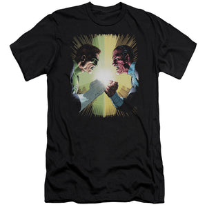 AN OFFCIALLY LICENSED GREEN LANTERN GL #60 COVER MEN'S PREMIUM SLIM FIT T-SHIRT BLACK