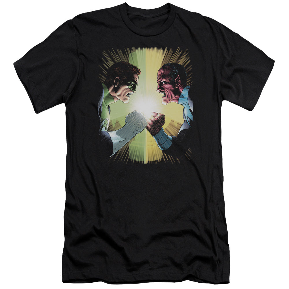 AN OFFCIALLY LICENSED GREEN LANTERN GL #60 COVER MEN'S PREMIUM SLIM FIT T-SHIRT BLACK