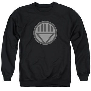 AN OFFCIALLY LICENSED GREEN LANTERN BLACK SYMBOL ADULT UNISEX CREWNECK SWEATSHIRT BLACK