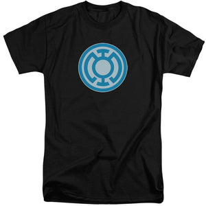 AN OFFCIALLY LICENSED GREEN LANTERN BLUE SYMBOL MEN'S TALL FIT T-SHIRT BLACK