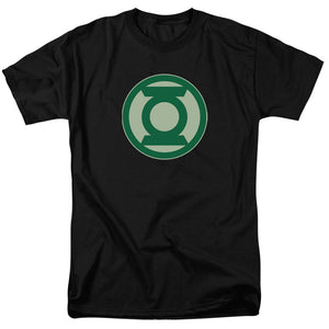 AN OFFCIALLY LICENSED GREEN LANTERN GREEN SYMBOL MEN'S REGULAR FIT T-SHIRT BLACK