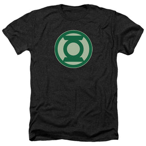 AN OFFCIALLY LICENSED GREEN LANTERN GREEN SYMBOL MEN'S HEATHER T-SHIRT CHARCOAL