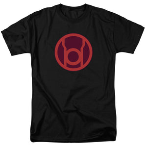 AN OFFCIALLY LICENSED GREEN LANTERN RED SYMBOL MEN'S REGULAR FIT T-SHIRT BLACK