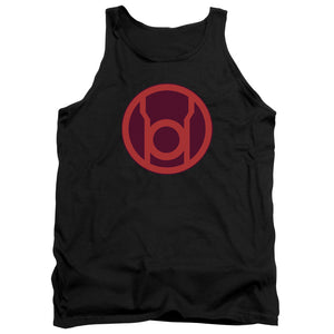 AN OFFCIALLY LICENSED GREEN LANTERN RED SYMBOL ADULT UNISEX TANK TOP BLACK