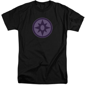 AN OFFCIALLY LICENSED GREEN LANTERN SAPPHIRE SYMBOL MEN'S TALL FIT T-SHIRT BLACK