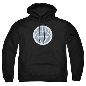 AN OFFCIALLY LICENSED GREEN LANTERN WHITE SYMBOL ADULT UNISEX PULLOVER HOODIE BLACK