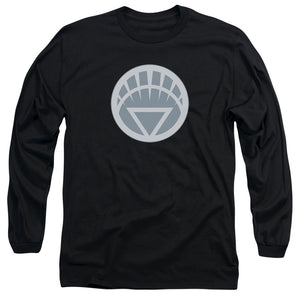 AN OFFCIALLY LICENSED GREEN LANTERN WHITE SYMBOL MEN'S LONG SLEEVE T-SHIRT BLACK