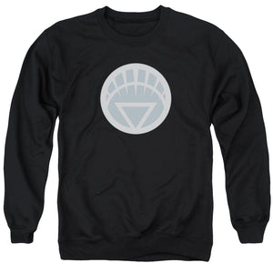 AN OFFCIALLY LICENSED GREEN LANTERN WHITE SYMBOL ADULT UNISEX CREWNECK SWEATSHIRT BLACK