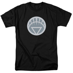 AN OFFCIALLY LICENSED GREEN LANTERN WHITE SYMBOL MEN'S REGULAR FIT T-SHIRT BLACK
