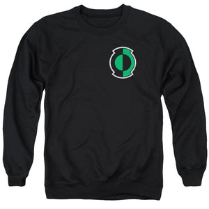 AN OFFCIALLY LICENSED GREEN LANTERN KYLE LOGO ADULT UNISEX CREWNECK SWEATSHIRT BLACK