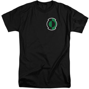 AN OFFCIALLY LICENSED GREEN LANTERN KYLE LOGO MEN'S TALL FIT T-SHIRT BLACK