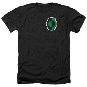 AN OFFCIALLY LICENSED GREEN LANTERN KYLE LOGO MEN'S HEATHER T-SHIRT CHARCOAL