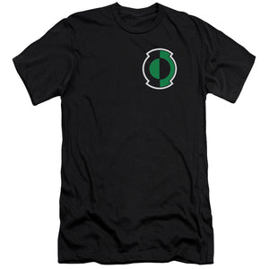 AN OFFCIALLY LICENSED GREEN LANTERN KYLE LOGO MEN'S PREMIUM SLIM FIT T-SHIRT BLACK