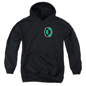 AN OFFCIALLY LICENSED GREEN LANTERN KYLE LOGO YOUTH HOODIE BLACK